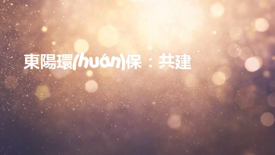 東陽環(huán)保：共建綠色家園，環(huán)護未來